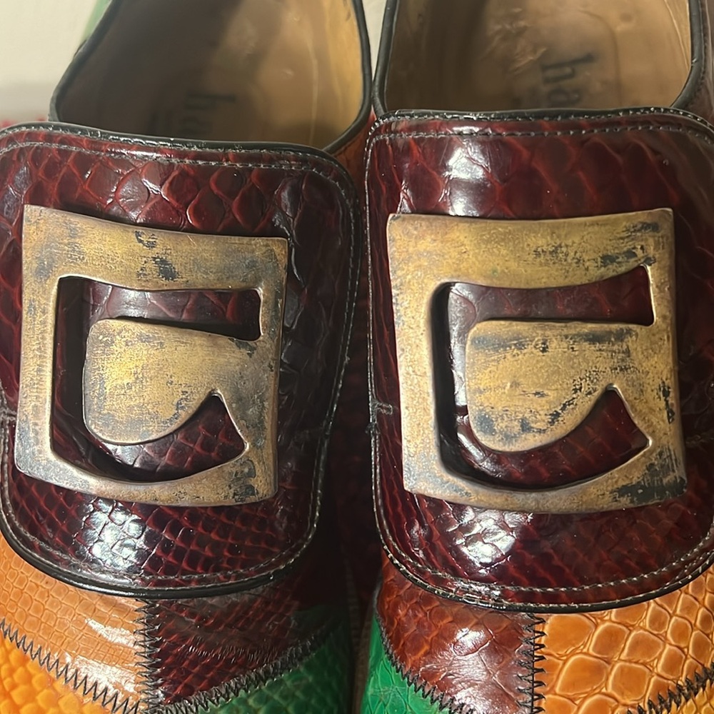harbor Imports LTD, Made in Italy Patchwork leather shoes size 10 Men’s - Picture 3 of 17